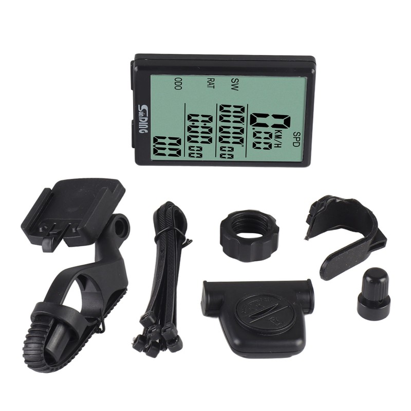 Bike Computer Wireless Bike Speedometer Water Resistant 3in LCD Screen