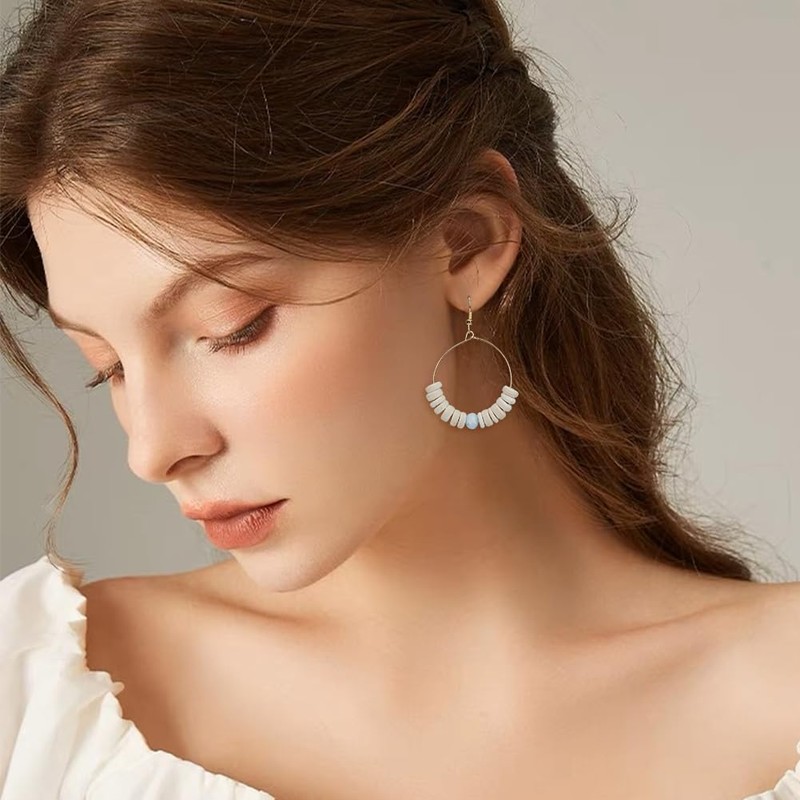 SUPERFINDINGS 615Pcs-650Pcs Unfinished Wood Beads 5 Strands Wood Heishi Beads