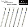 C & I Diamond Nail Drill Bit Flame Shape E-File