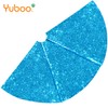 yuboo Teal Blue Christmas Tree Skirt, 48 Inch Sequin Double