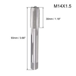 MACHSWON Metric Taps M14 x 1.5mm, for Threading Machine and Electric Drills, H2 High Speed Steel Ti-Coated, Right Hand Thread Plug Tap Threading Tapping Tool, 1pcs