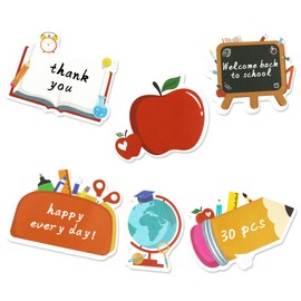 6 Pack Teacher Sticky Notes,Halloween Teacher Gift Notepads,School Office Supplies,Teachers' Memo Pads Page Marker,Teachers Appreciation Gifts in Bulk,Blackboard Book Shaped Set 180 Sheets