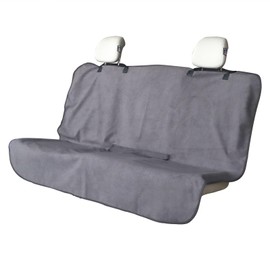 LoyaGour Back Seat Cover for Car Trucks Van SUV,Waterproof Rear Bench Towel Seat Covers for Dogs and Kids,Automotive Backseat Protector (Grey)
