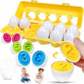 Huevos de colores y números – Juguete educativo Montessori para niños 1‑3 años