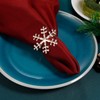 6pcs Christmas Snowflake Napkin Rings Metal Napkin Rings Napkin Holders
