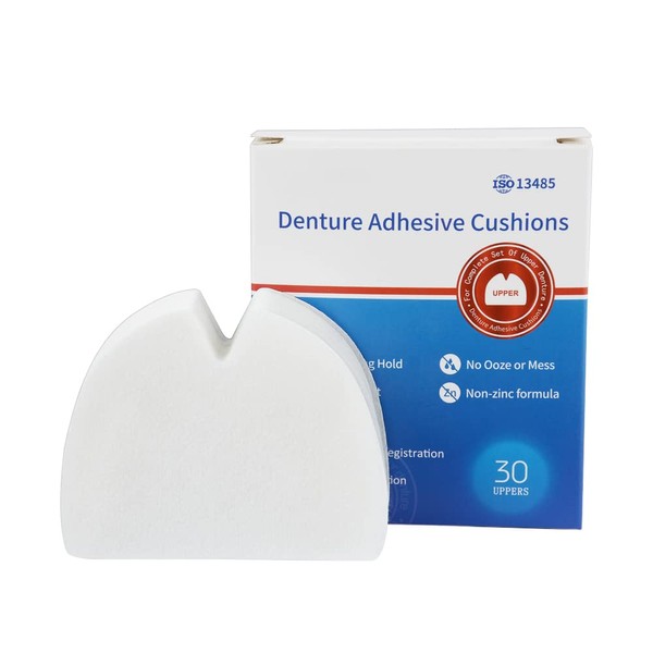 120 Pads(4 Pack) Free Long-Lasting Denture Adhesive Cushion Denture Adhesive