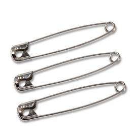 Prym Pack of 12 Silver Safety Pins 57mm, Alloy Steel