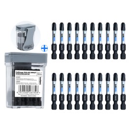 toolant 2 Inch Phillips Bit#3 Magnetic Anti Slip Impact Screwdriver Bits Set,20pcs Insert S2 Steel PH3 Driver Dit Set with CNC Machined Tips for Power Drill