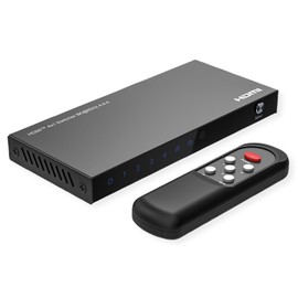 ROLINE 8K HDMI Switch 4 Way with IR Remote Control
