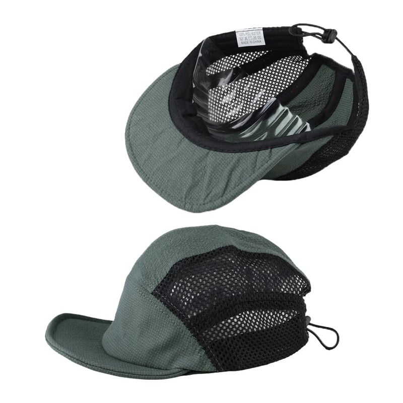 Spargel Men's Short Brim Mesh Cap, Jet Cap, 5 Panels,