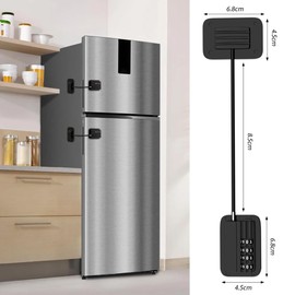 DASIAUTOEM 2 Stück Kühlschrank Schloss, Ohne Bohren, Kindersicherung Schrank mit Passwort für Babys, Kinder und Erwachsene, Kühlschrankschloss für Gefrierschrank, Schränke, Schubladen, Fenster