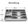 Engelland 1 x Cutlery Tray with 6 Compartments, Plastic, BPA-Free,