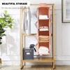 XiXiRan Hanging Shelf Wardrobe, 4 Compartments Hanging Organiser Cabinet with
