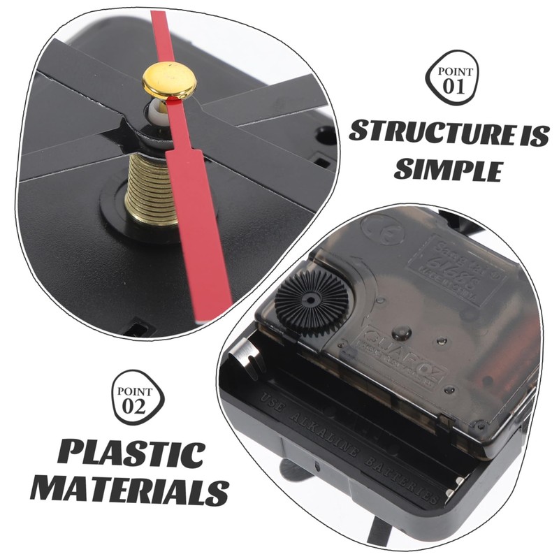 TEHAUX 1 Set DIY Clock Mechanism Replacement Kit Silent Quartz