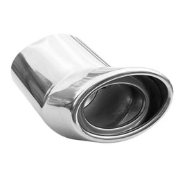Exhaust Trim Tailpipe End Piece Exhaust Trim Silencer Sport Exhaust Universal Sound Vapour Sport Tuning Look Stainless Steel Oval up to 51 mm Chrome AutoHobby