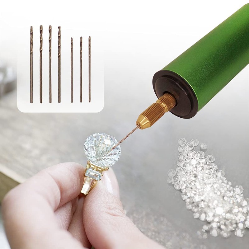 Electric Hand Drill Pin Vise Drill with 8 Drill Bits,