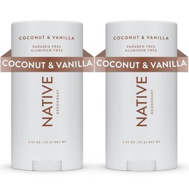 Native Deodorant Contains Naturally Derived Ingredients, 72 Hour Odor Control | Deodorant for Women and Men, Aluminum Free with Baking Soda, Coconut Oil and Shea Butter | Coconut & Vanilla, 2-Pack