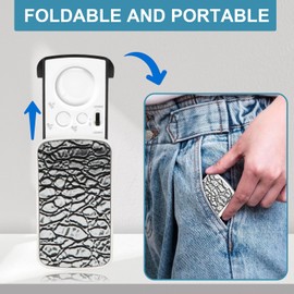 LED Lighted Slide Out Pocket Magnifying Glass - 30X 60X and 90X Multi-Power Mini Portable Loupe Magnifier with UV Light | Best for Jewelry, Diamonds, Gems, Stamps, Rocks