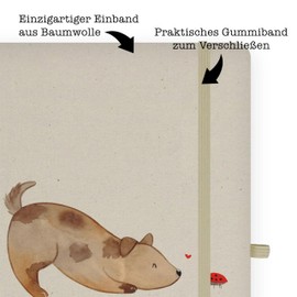 Mr. & Mrs. Panda DIN A4 Cotton Notebook Dog Ladybird - Gift, Four-Legged Sayings, Mixed Dog, Notepad, Registration Book, Sketchbook, Address Book, Pet, Dog Love, Dog Motif, Notes