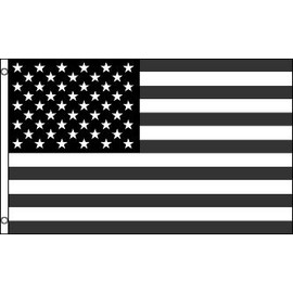 Black and White USA 3x5 ft Polyester Flag