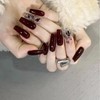 COSMOO 15ml Dark Red Quick Dry Nail Polish, Brown Red