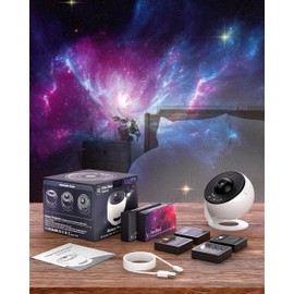 Lumi Galaxy Projector – Star Projector Galaxy Light with 12 HD Film Discs, 360° Rotating Planetarium Room Lights for Bedroom Ceiling, Night Lights for Kids, Northern Lights Projector