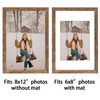 TOFOREVO Picture Frames 8x12 Set of 2 Rustic Wood Grain