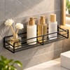 Metal Shower Shelf for Bathroom Storage – Wall-Mounted Single-Tier Organizer