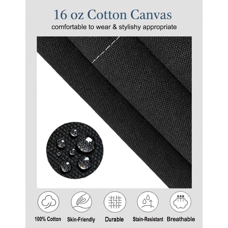 ursapela Canvas Work Apron for Men Women with 3 Pockets