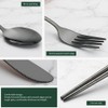 GARFTAI Portable travel utensils set with case. 4Pcs Stainless teel