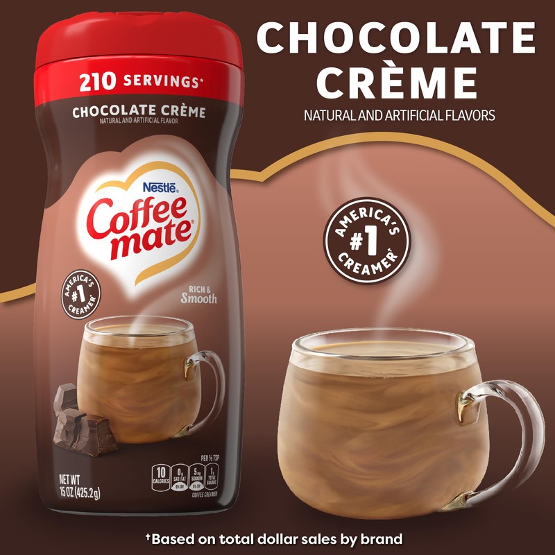 Coffee-mate Nestle Coffee Creamer Creamy Chocolate, 10.2 Ounce (Pack of