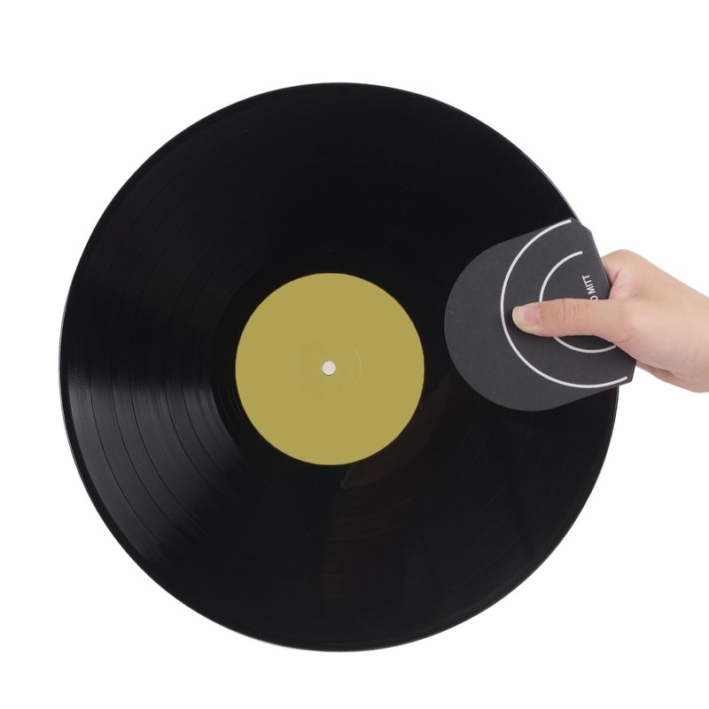 Bestvisse 2Pcs/pack Record Cleaner Mitt Handler Mitt Black Vinyls Record