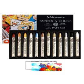 Sennelier Iridescent Oil Pastels 12 Colours + 2 Cards