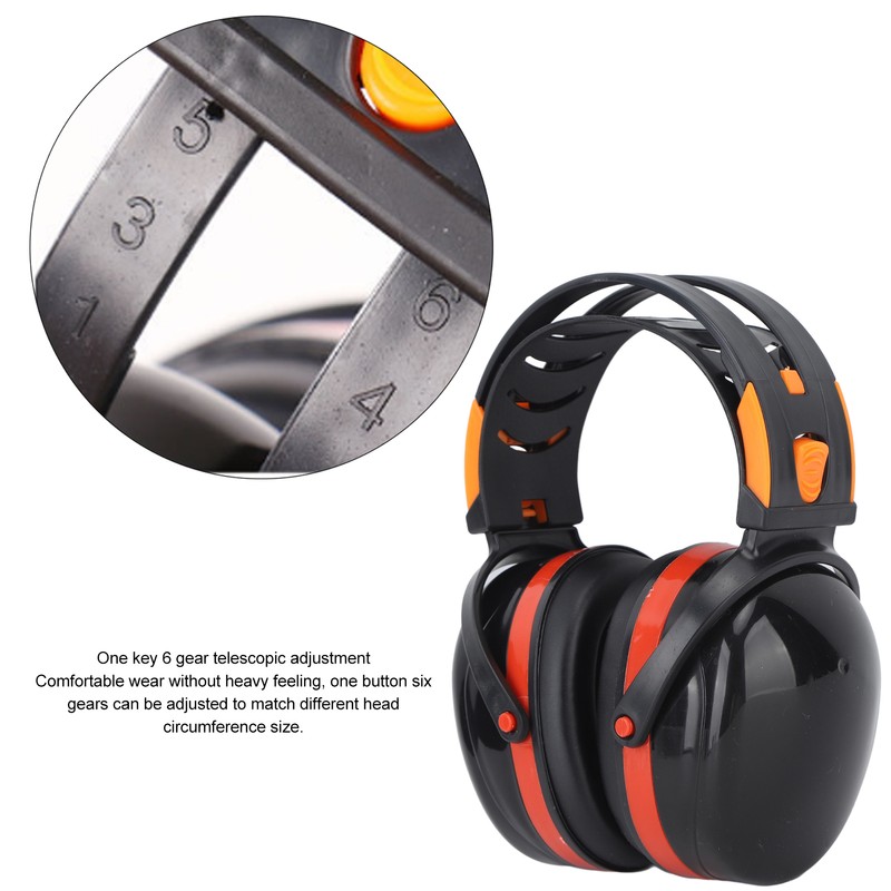 Noise Reduction Earmuffs Foldable Lightweight Hearing Protection Safety Over Head