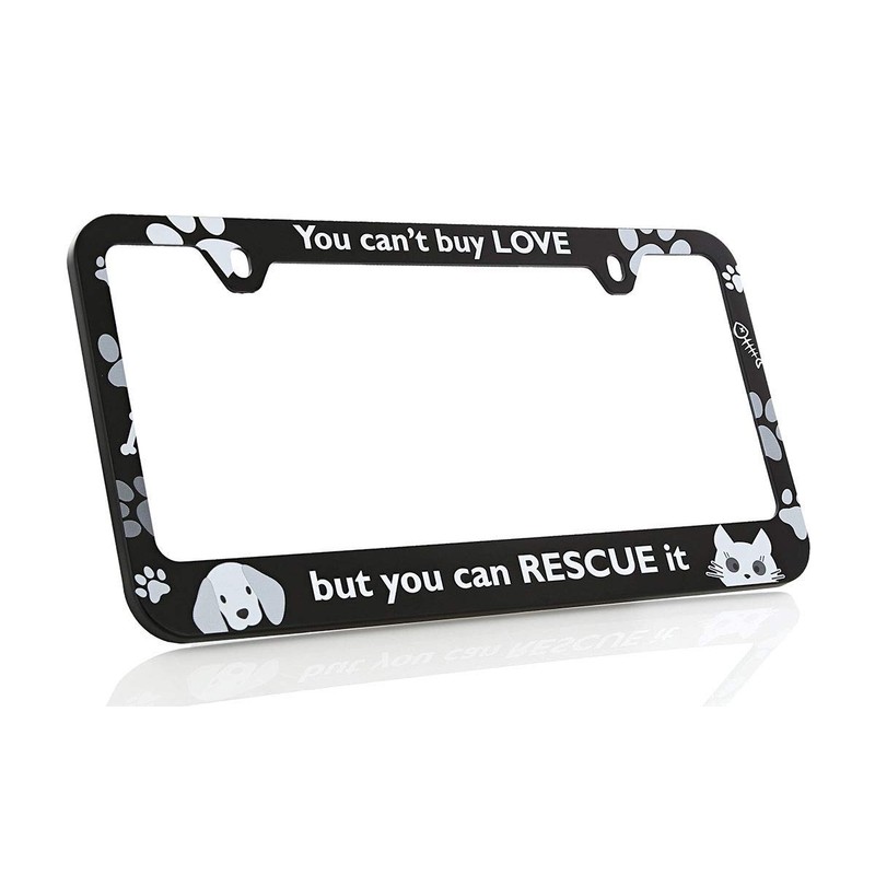Pet Rescue License Plate Frame - UV Printed Plastic