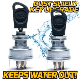 HD Switch Starter Ignition Switch fits John Deere Ztrak 717 717A 717E 727 727A 737 757 777 797 997 Z810 Z820 Z830 Z840 Z850 Z860 Z915 Z920 Z925 Z930 Z950 Z960 with 3 Keys & Free Carabiner Keychain