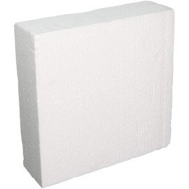 Oasis Supply Dummy Square Cake, 8" x 8" x 3", White