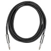 Cascha Standard Line Guitar Cable, Straight, Black Tweed, 6 m
