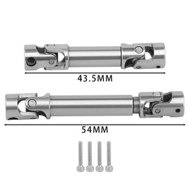 RZXYLRC Stainless Steel Center Drive Shafts Front & Rear for Redcat Ascent-18 1/18 RC Crawler Upgrades Parts