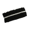 VINGTAINE H-789 Velvet Stone Barrette Hair Clip, Rhinestone Hair Accessory