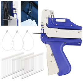 Hang Tag String Gun with 2500 Hang Tag Snap Lock,Tagging Gun for Clothing for Retail,Not leave a hole on Clothes,Price Tag Attacher Gun for Retail with 5'' Plastic Tag string,Improve Efficiency.