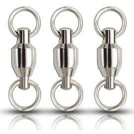 AMYSPORTS Ball Bearing Fishing Swivels Stainless High Strength Bearing Swivels Fishing Barrel Ball Fishing Swivel Freshwater Saltwater Connector Accessories 24pcs 272lbs