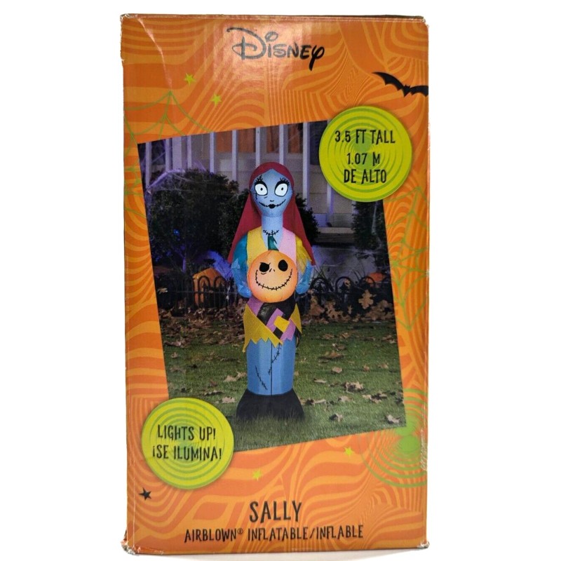 Gemmy Nightmare Before Christmas 3.5ft LED Jack Skellington Sally w/