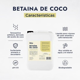 Hebbe - Cocamidopropil Betaína, Espumante y Suavizante para Cosméticos, 5000 g