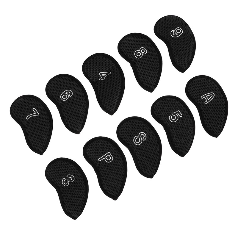 10 PCS Golf Club Head Covers Golf Iron Pole Net