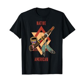 Pipe ceremonial prayer national headdress USA founding peace T-Shirt