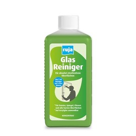 ruja Glasreiniger Konzentrat 500 ml | Profi-Glasreiniger für streifenfreie Fenster – für Fenstersauger geeignet | Reinigt Fenster, Fliesen, Duschkabine, Acrylglas, Autoscheiben