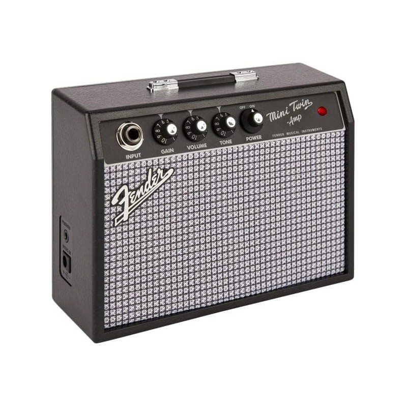 Fender Mini 65 Twin-Amp Electric Guitar Amplifier, Black, with 2-Year