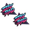 2 pcs Stay Rad Patch Embroidered Iron On/Sew On Cool