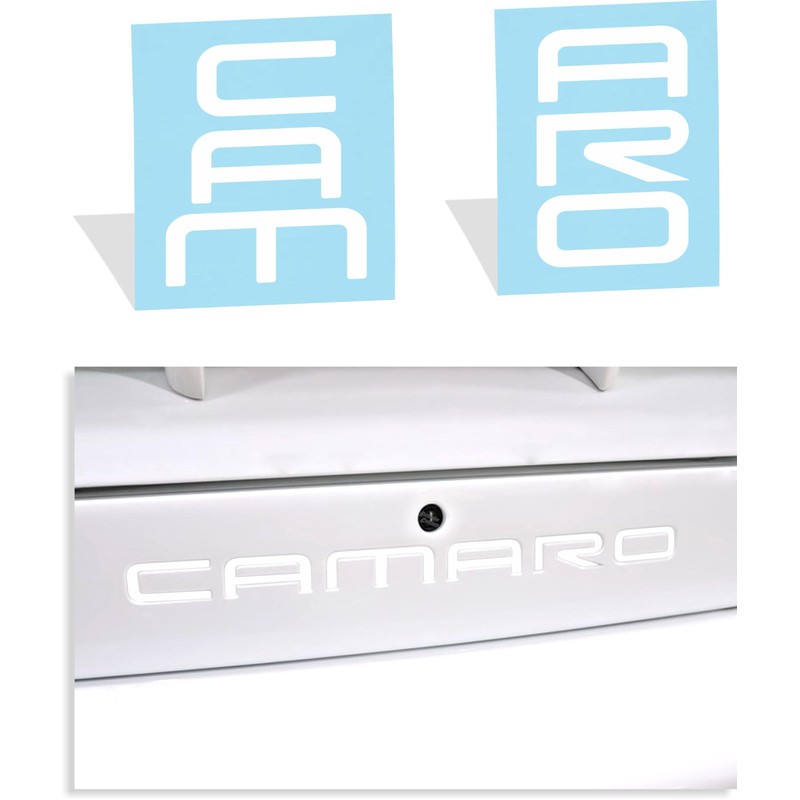 Rear Bumper Inlay Decal Stickers - 93-02 Camaro - (Color: